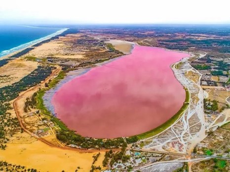 Vue aérienne du Lac Rose